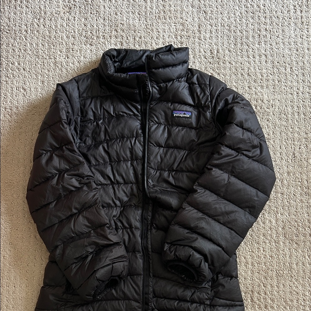 Patagonia Girls Black Quilted Down Puffer Jacket - Picture 1 of 3